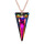 Crystal & Silver Halskette Spike Vitrail Medium Silber Rosé
