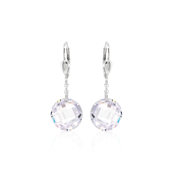Crystal & Silver Pendel-Ohrhänger Zirkonia in Silber Crystal