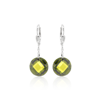 Crystal & Silver Pendel-Ohrhänger Zirkonia in...