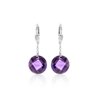 Crystal & Silver Pendel-Ohrhänger Zirkonia in...
