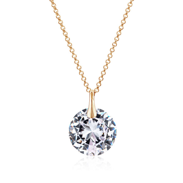 Crystal & Silver Halskette Zirkonia Silber vergoldet Crystal
