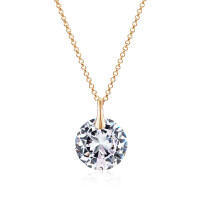 Crystal & Silver Halskette Zirkonia Silber vergoldet...