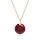 Crystal & Silver Halskette Zirkonia Silber vergoldet Rot