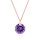 Crystal & Silver Halskette Zirkonia Silber Rosé Violet