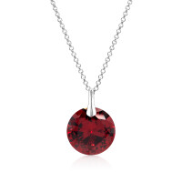 Crystal & Silver Halskette Zirkonia in Silber Rot