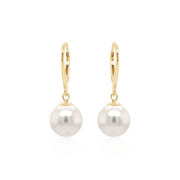 Crystal & Silver Pendel-Ohrhänger Pearl
