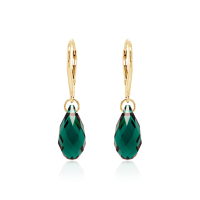 Crystal &amp; Silver Pendel-Ohrh&auml;nger Briolette in...