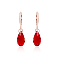 Crystal & Silver Pendel-Ohrhänger Briolette in versch. Farben