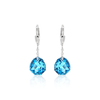 Crystal & Silver Pendel-Ohrhänger Majestic in versch. Farben