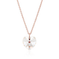Crystal & Silver Halskette Heart Crystal Shimmer...