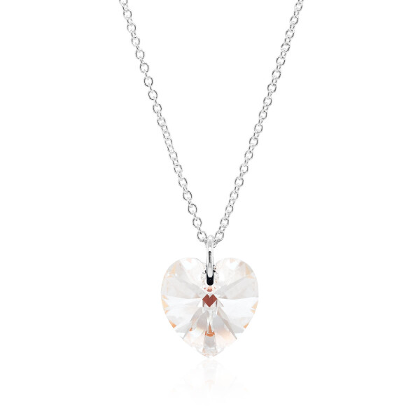 Crystal & Silver Halskette Heart Crystal Shimmer Silber