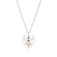 Crystal & Silver Halskette Heart Crystal Shimmer Silber