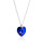 Crystal & Silver Halskette Heart Sapphire Vitrail Light Silber