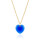 Crystal & Silver Halskette Heart Majestic Blue Silber vergoldet