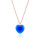 Crystal & Silver Halskette Heart Majestic Blue Silber Rosé