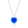 Crystal & Silver Halskette Heart Majestic Blue Silber