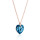 Crystal & Silver Halskette Heart Cool Blue CAL Silber Rosé