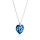 Crystal & Silver Halskette Heart Cool Blue CAL Silber