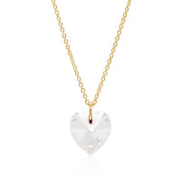 Crystal & Silver Halskette Heart Moonlight Silber...