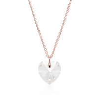 Crystal & Silver Halskette Heart Moonlight Silber...