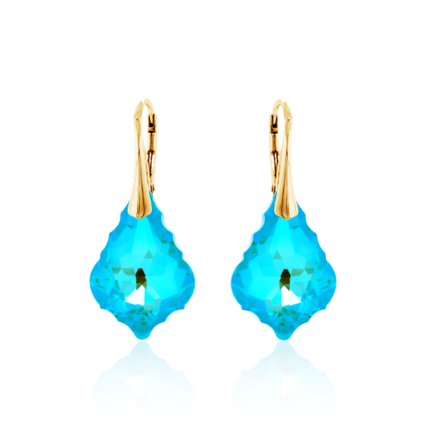 Crystal & Silver Ohrhänger Baroque Silber vergoldet Laquer DeLite