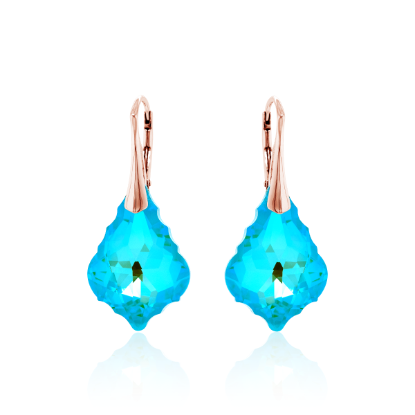 Crystal & Silver Ohrhänger Baroque Silber Rosé Laquer DeLite