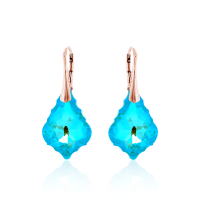 Crystal & Silver Ohrhänger Baroque Silber...