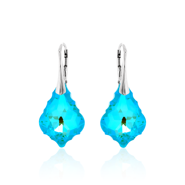 Crystal & Silver Ohrhänger Baroque in Silber Laquer DeLite