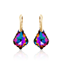 Crystal & Silver Ohrhänger Baroque Silber...