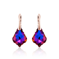 Crystal & Silver Ohrhänger Baroque Silber...