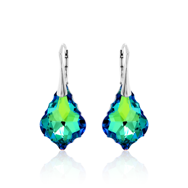 Crystal & Silver Ohrhänger Baroque in Silber Sphinx