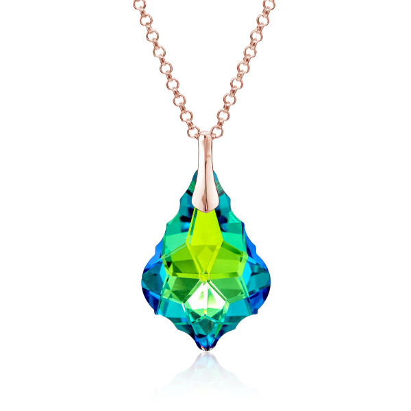 Crystal & Silver Halskette Baroque Silber Rosé Sphinx