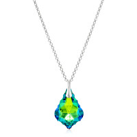 Crystal & Silver Halskette Baroque in Silber Sphinx