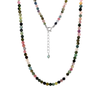 Stone & Silver Halskette Turmalin multicolor
