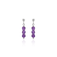 Stone &amp; Silver Ohrstecker Amethyst