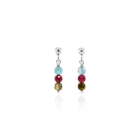 Stone &amp; Silver Ohrstecker Turmalin multicolor