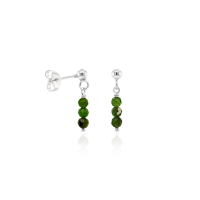 Stone &amp; Silver Ohrstecker Diopsid