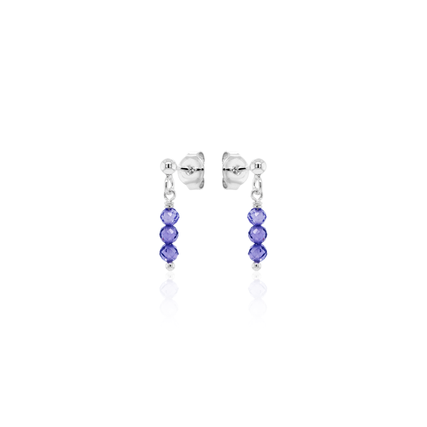 Crystal & Silver Ohrstecker Zirkonia-Pearl in versch. Farben