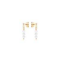 Crystal &amp; Silver Ohrstecker Zirkonia-Pearl in versch....