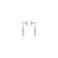 Crystal & Silver Ohrstecker Zirkonia-Pearl in versch. Farben