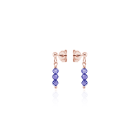 Crystal & Silver Ohrstecker Zirkonia-Pearl Lila...