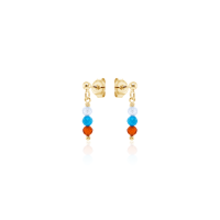 Crystal &amp; Silver Ohrstecker Zirkonia-Pearl - Mix Color