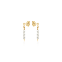 Pearl &amp; Silver Ohrstecker