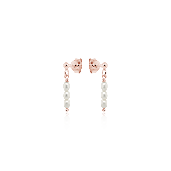 Pearl & Silver Ohrstecker Silber Rosé vergoldet