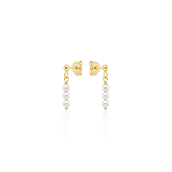 Crystal & Silver Ohrstecker Crystal Pearl