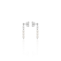 Crystal & Silver Ohrstecker Crystal Pearl