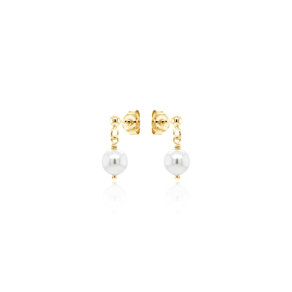 Crystal & Silver Ohrstecker Crystal Pearl