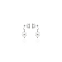 Crystal & Silver Ohrstecker Crystal Pearl