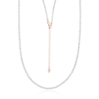 Crystal & Silver Choker-Halskette Crystal Pearl