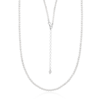 Crystal & Silver Choker-Halskette Crystal Pearl
